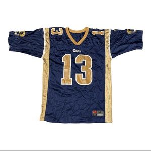 Kurt Warner #13 St. Louis LA Rams NFL Nike Football Jersey M vintage.